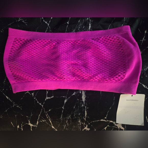 NWT Lady Princess Intimates Pink Bandeau Bra (M) - Picture 6 of 7